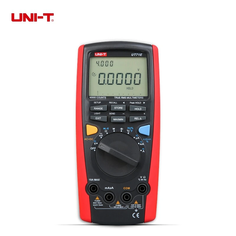 

UNI-T UT71E Intelligent LCD True RMS Digital Multimeters 39999 Display Count Auto Range Multi Testers With USB Interface