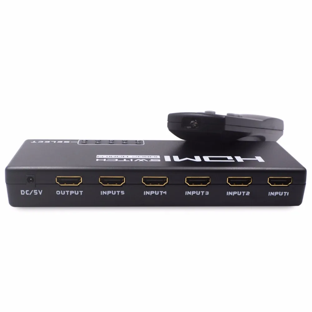 SOONHUA 5 Порты Full HD 1080p HDMI переключатель с удаленным Управление Поддержка 36bit глубокий 4 цвета K Переходник HDMI разветвитель для xbox PS3