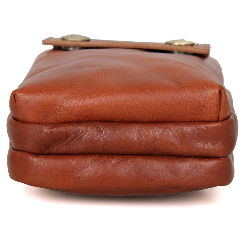 J.M.D натуральная кожа мода коричнево-красная молния Верхняя застежка мужской ремень карман сумка модная сумка на пояс для сотового телефона