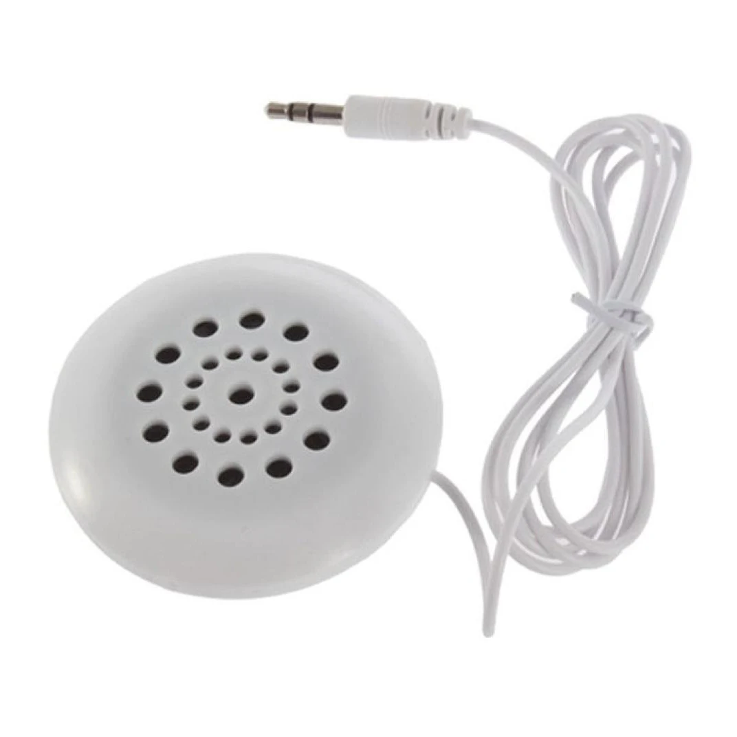 AAAE Top New 3.5mm Portable Mini Speaker Pad for MP3 MP4 CD iPod Phone White |