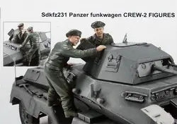 Сборки Неокрашенная масштабная 1/35 Sd kfz231 Panzer Funkwagen Экипаж рисунок исторические Смола модель миниатюрный Гараж Комплект
