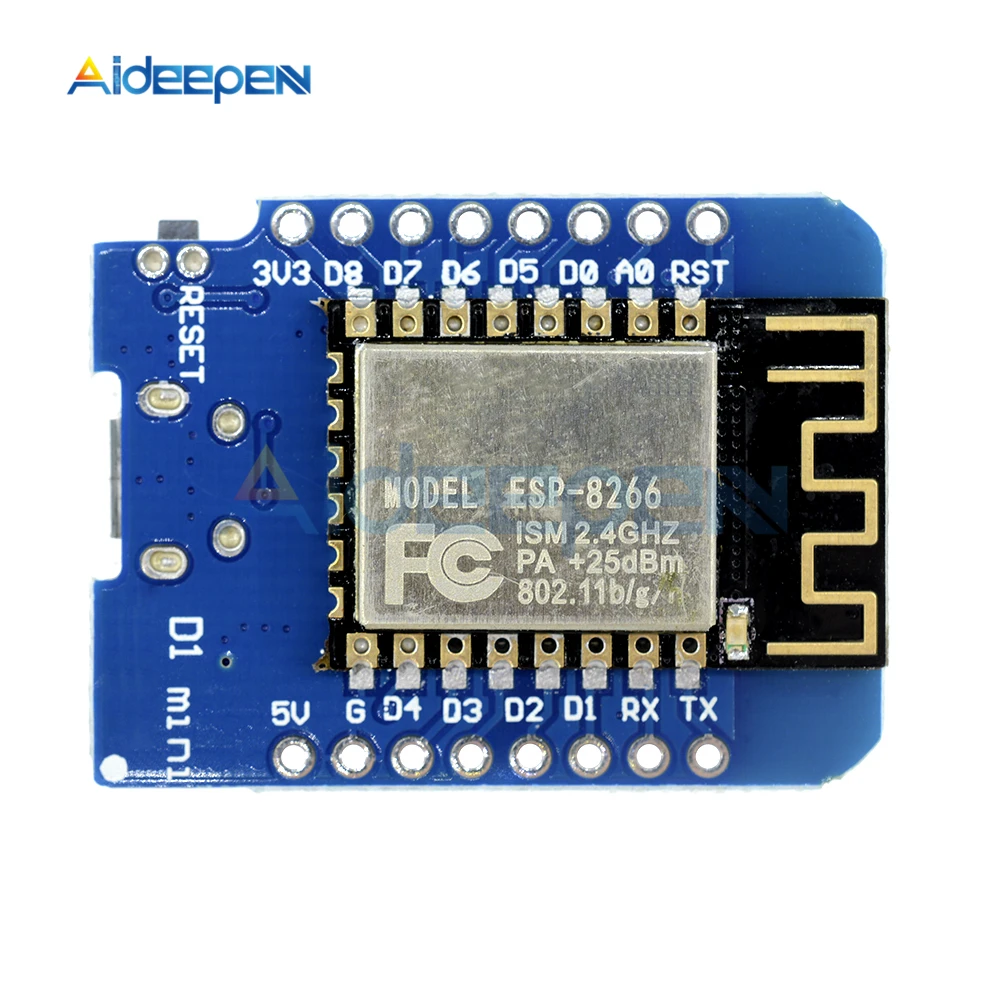 ESP8266 ESP12 ESP-12F CH340G модуль для Wemos D1 Мини WiFi макетная плата Micro USB 3,3 В на основе ESP-8266EX 11 цифровых контактов