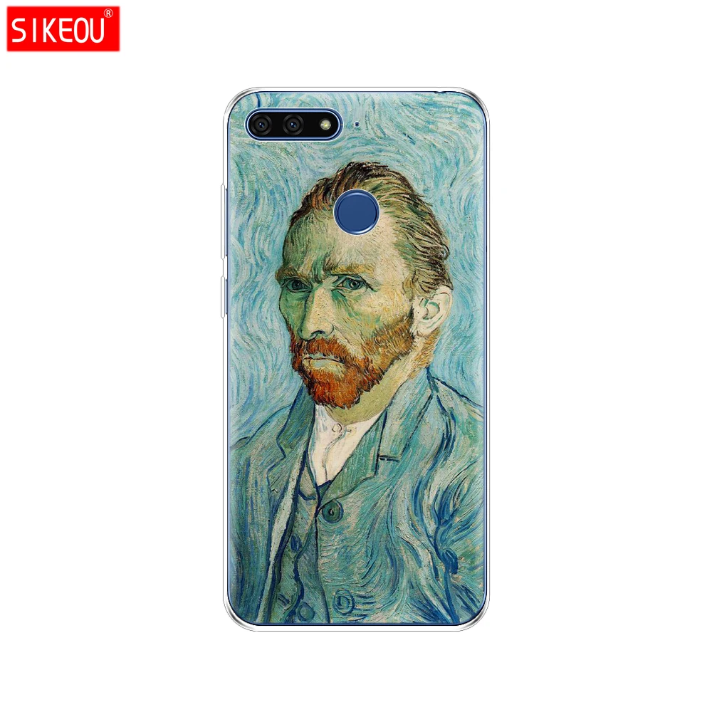 Силиконовый чехол для телефона Huawei Honor 7A PRO 7C Y5 Y6 Y7 Y9 2017 2018 Prime Van Gogh Starry Night|Бамперы| |