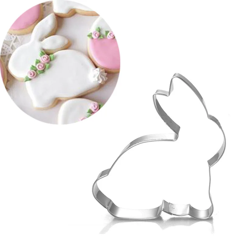 

Easter Bunny Pattern Plastic Baking Mold Kitchen Biscuit Cookie Cutter Pastry Plunger 3D Die Fondant Cake Decorating Tools
