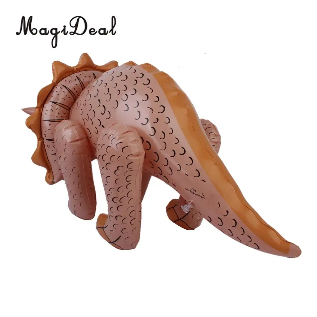 MagiDeal 1Pc PVC Inflatable Triceratops Dinosaur Kids Children Baby Party Favor Pool Beach Outdoor Animal Toy