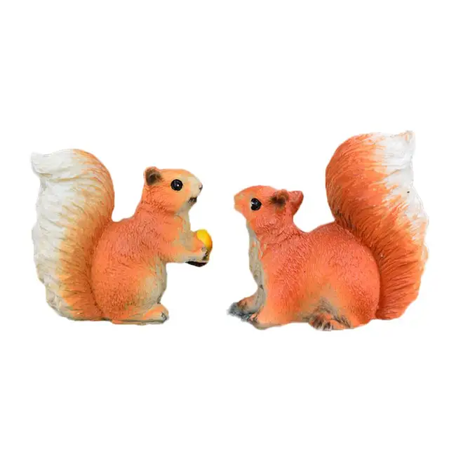 Kreatív Kertész Állati Aktív Figura Modell Mini Szimulált Mókus Állat Dísz Udvar Kerti Dekoráció
