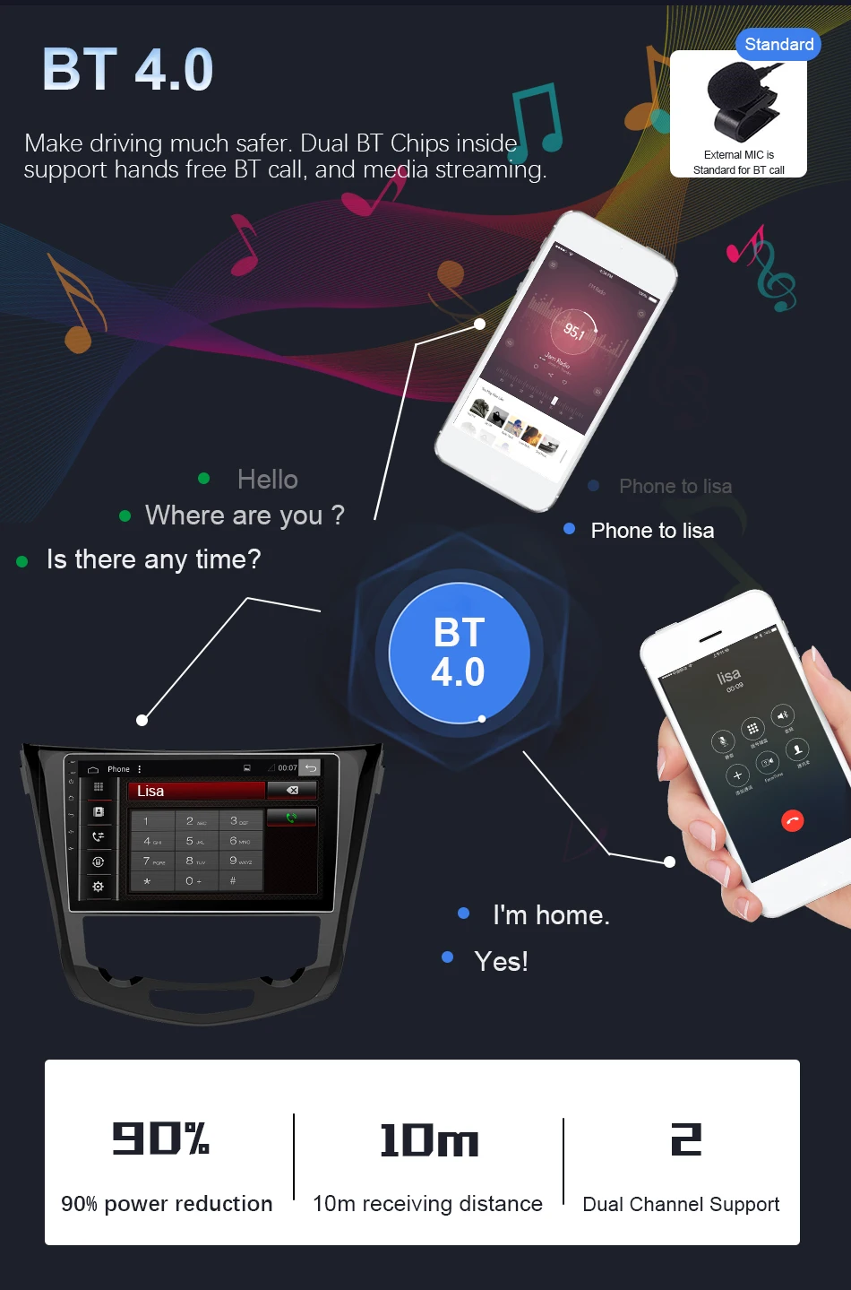 Discount Eunavi Car GPS Radio Player Android 9.0 For Nissan X-Trail Qashqail 2014 -2017 With Octa Core 4GB+32GB Stereo Multimedia 13
