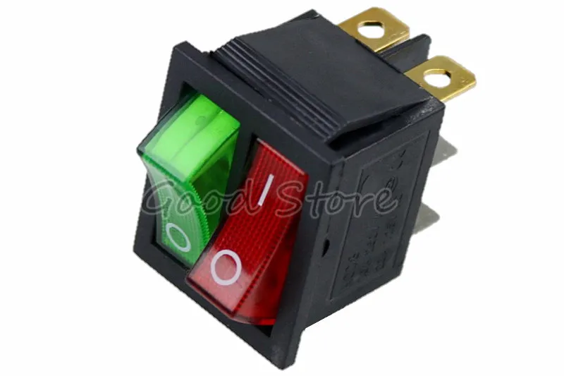 1 шт. KCD8 6PIN 16A 250V 20A 125V двойной светильник перекидной переключатель сделаны в Водонепроницаемый ВКЛ-ВЫКЛ KCD6 лодка Мощность переключатель