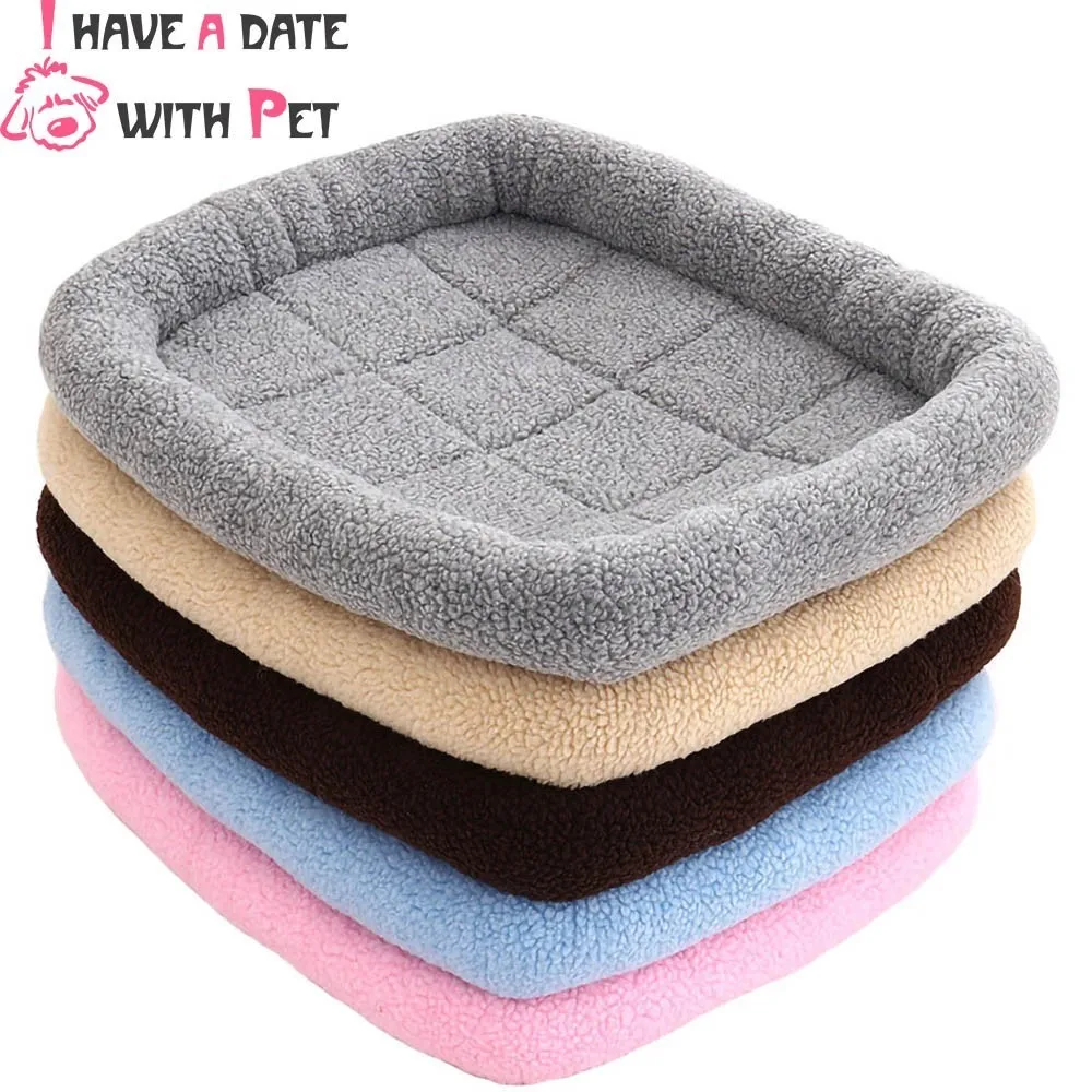 

Winter Dog Bed Soft Fleece Warm Cat Beds Multifunction Puppy Cushion Dog Cage Mat Dog Car Seat Mat For Small Medium Dog S/M/L