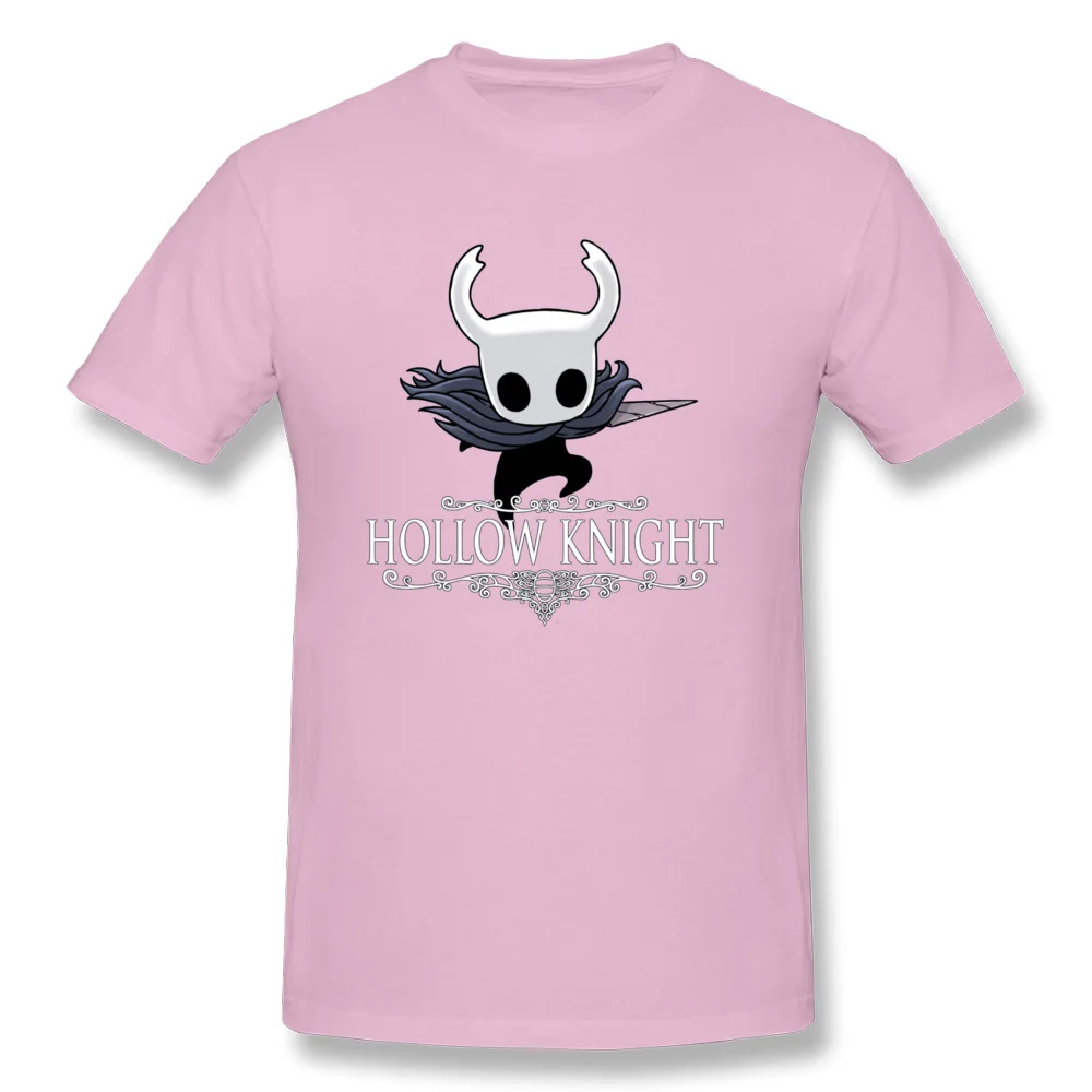 Hollow Knight 18603 O Neck Top T-shirts Summer Fall Tops T Shirt Short Sleeve Company 100% Cotton Summer Tops Tees Normal Men Hollow Knight 18603 pink