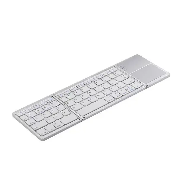 Folding Touch Wireless Bluetooth Keyboard Aluminum Foldable Universal Travel Keypad for iphone ipad PC tablet samsung amazon 1__ICO4666 (3)
