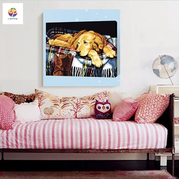 

DIY Painting By Numbers Kits Drawing Painting By Numbers Lazy Dog Puppy Animal Unique Christmas Gift For Children Deal Free Ship