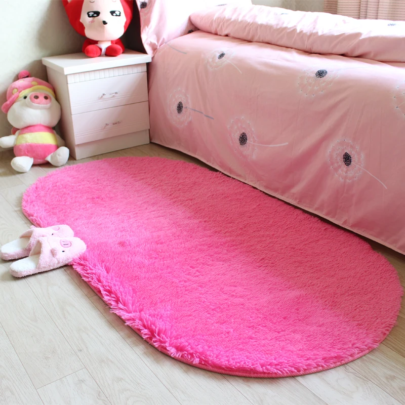 80*160cm&80*200cm&140*200cm&160*230cm Oval Slip Resistant Short Plush