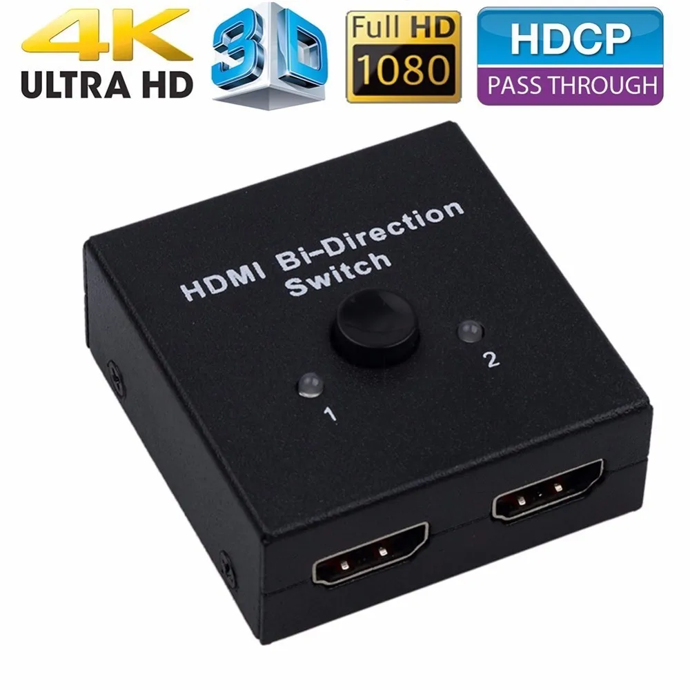

HDMI 2.0 Bi- direction Smart Switcher 2x1 1x2 Ultra HD 4K Bidirectional HDMI 2.0 Switch Hub HDCP 3D 1080p 4K HDMI Adapter