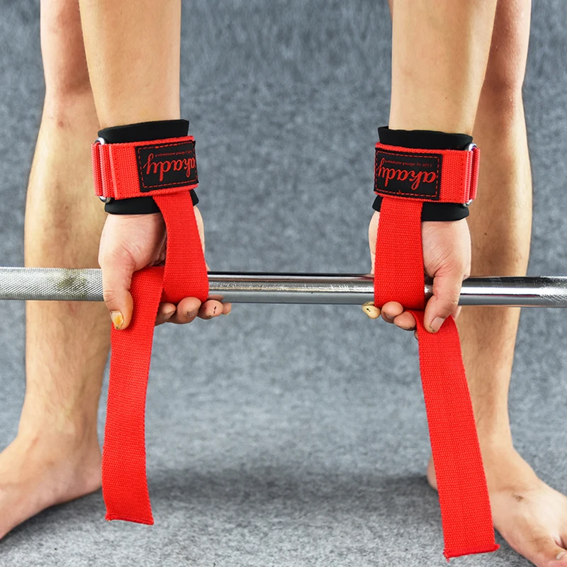 1 Pair Fitness Weight Lifting Wrist Gloves Straps Gym Weightlifting