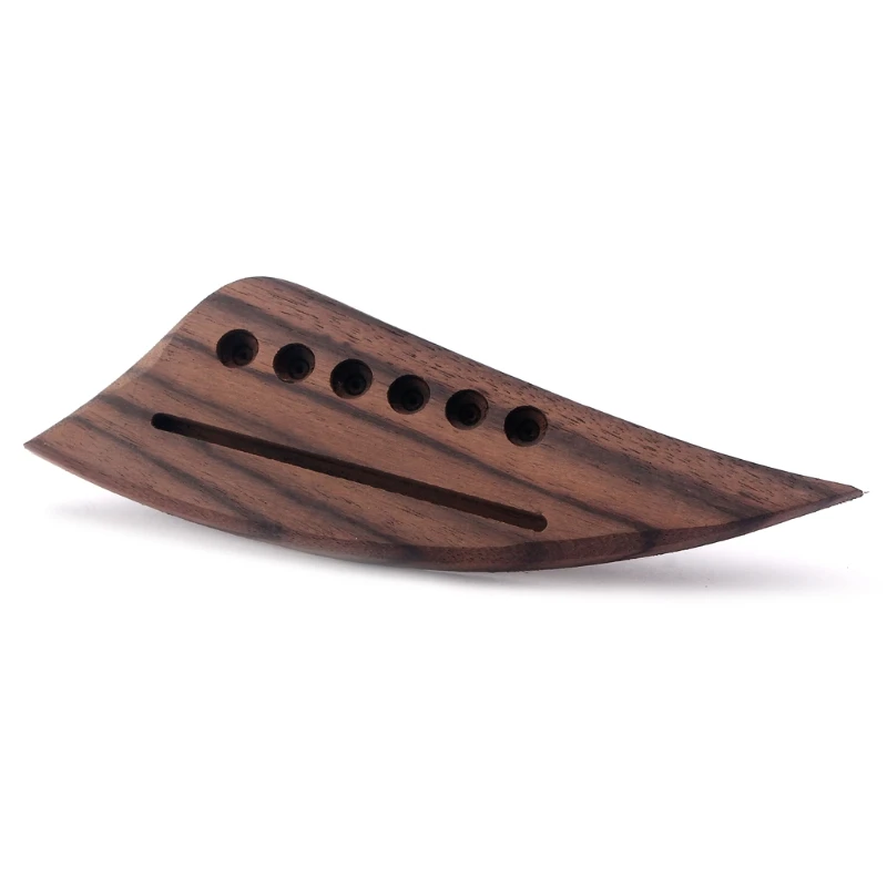 

Rosewood Ox-Horn Shaped Bridge Repair Part for 6-String Folk Acoustic Guitar 3