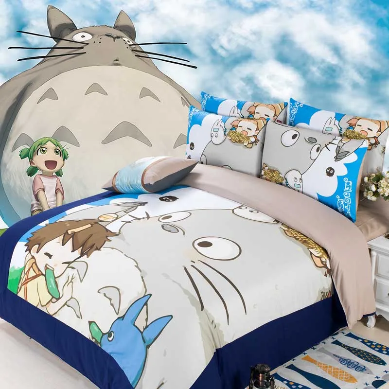 Комплект постельного белья с 3D рисунком Тоторо, пододеяльники, наволочки, одеяла, постельные принадлежности, постельное белье Tonari no Totoro, Комплект постельного белья - Цвет: 12