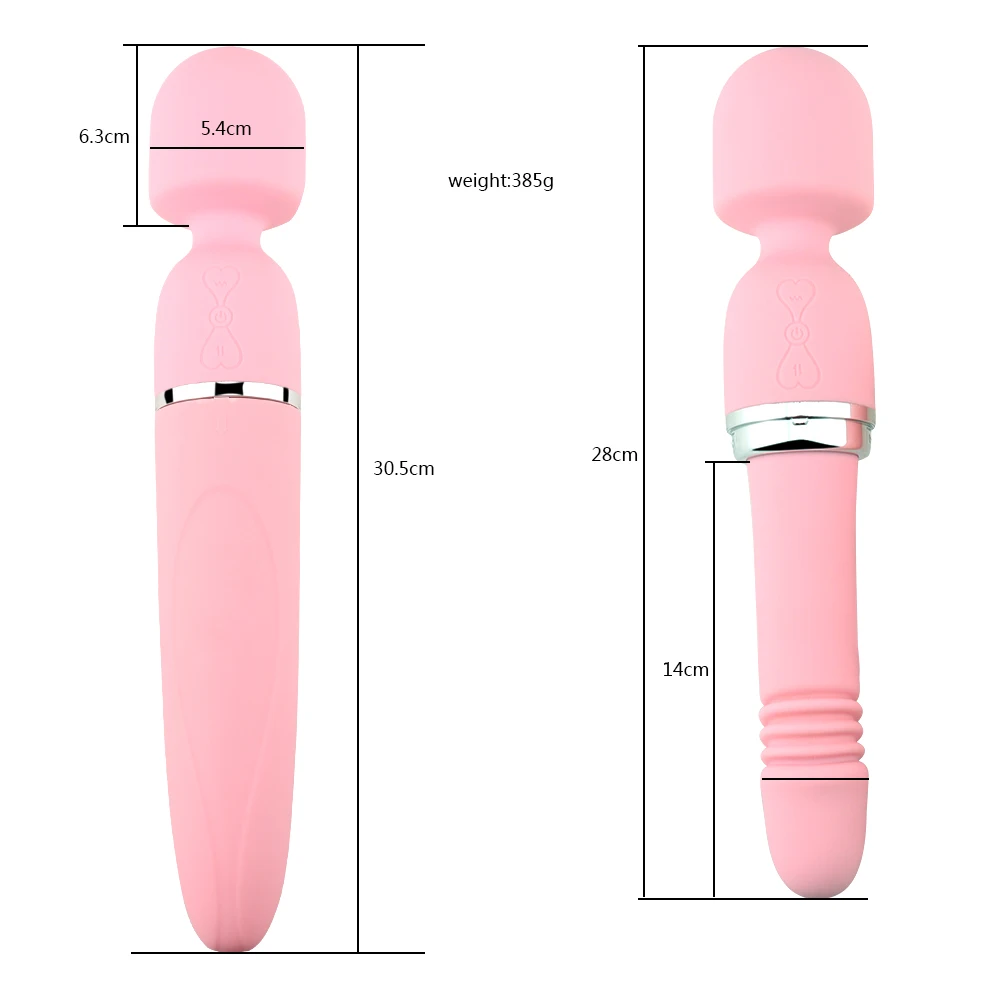 Surper Power Super Big Waterproof Double Head Vibrator Sex Toys for Woman Dildo Telescopic Massager Clitoris Stimulator