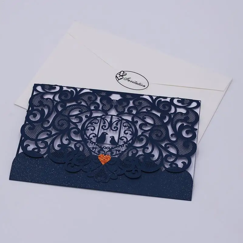  10PCS Hollowed Out Innovative Wedding Invitation Card High Grade Business Invitation Card Festival  - 32922950299
