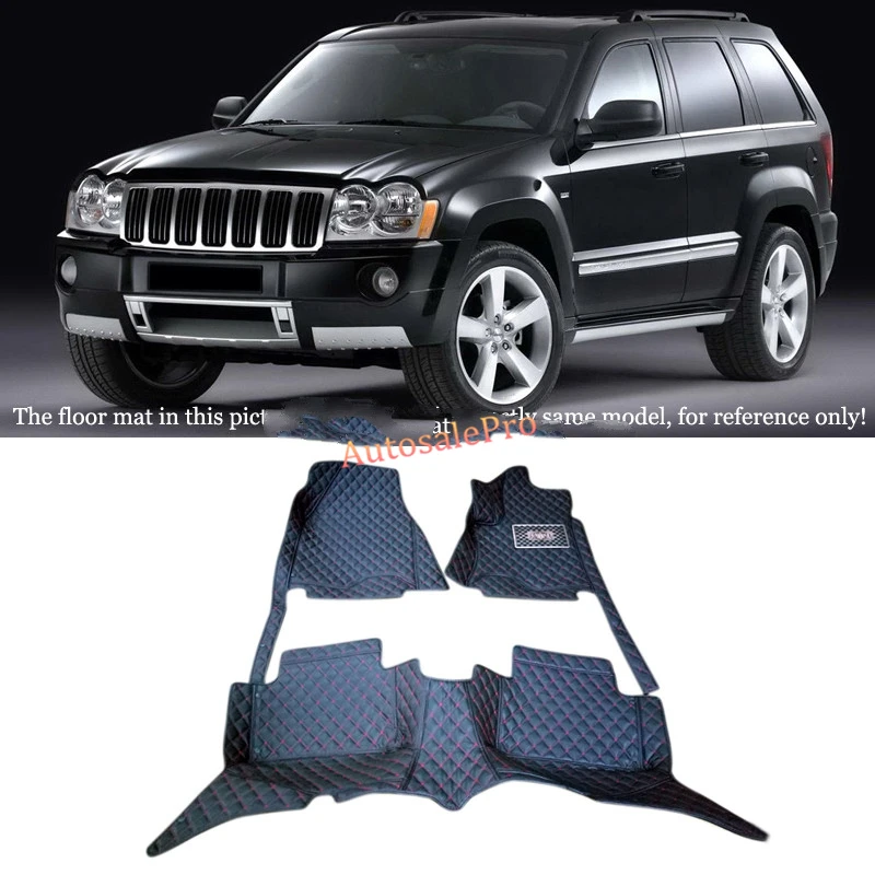 Левый и правый руль! Напольный коврик в черно-красную клетку для Jeep Grand Cherokee 2007 2008