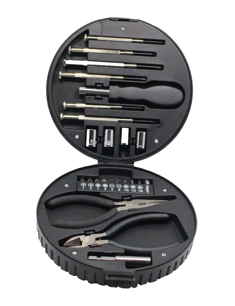 Promotion! 25 pcs portable tyre shape tool set and car wheel tool kit