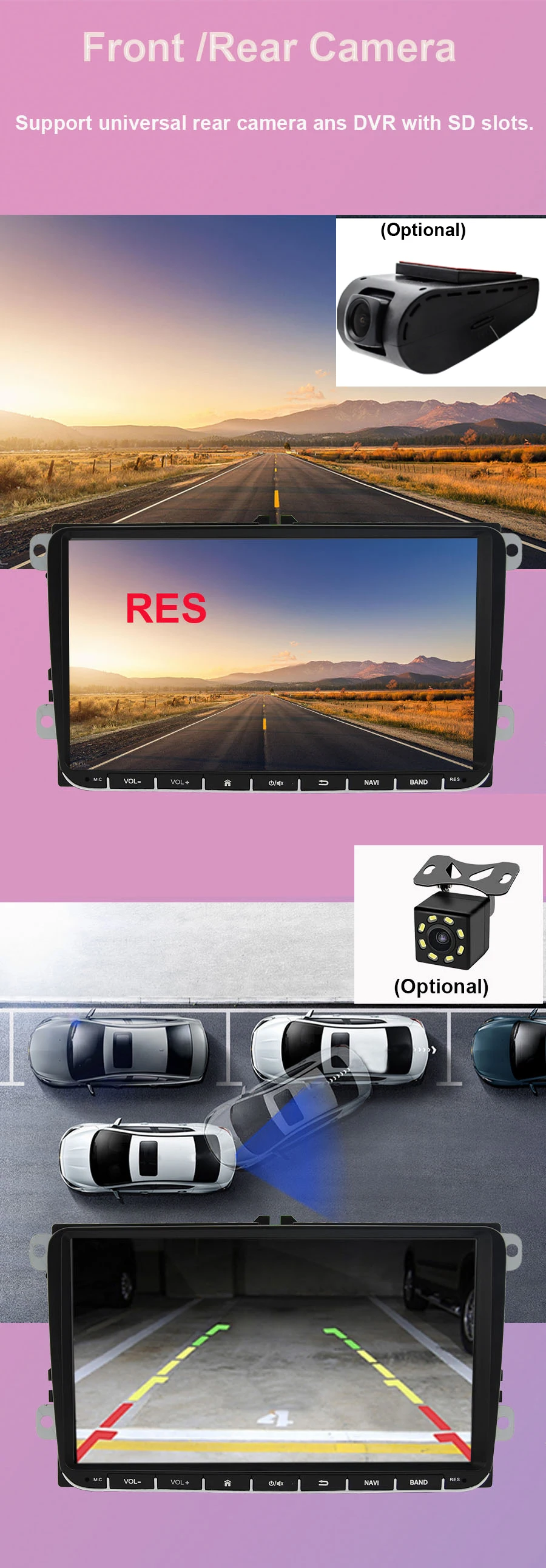 Navivox Автомобильный мультимедийный плеер android 8,1 2 Din автомобильный DVD для VW/Volkswagen/Golf/Polo/Tiguan/Passat/b7/b6/SEAT/leon/Skoda/Octavia