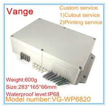 2 шт./партия, Профессиональная форма, сделанная в корпусе, 283*165*66 мм, ABS пластиковая коробка для проекта, сделай сам, для провода, соединительный элемент, коробка под морем