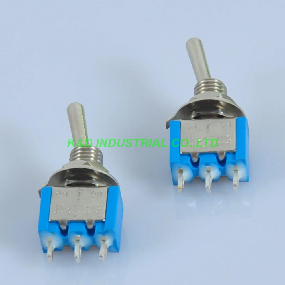 

20pcs Blue Electric Guitar Pickup Toggle Switch DPDT ON OFF ON Solder 3Pin 6A