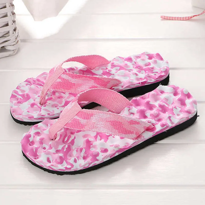 

KESMALL Women Sandals Brand Flip Flops Women Beach Slippers For Couple Summer Shoes Flat Sandals Women Flip Flops W111