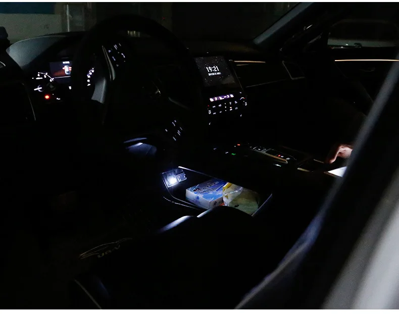 USB LED mini Wireless Car Interior Lighting Kit car styling interior decoration Atmosphere light white blue pink (18)
