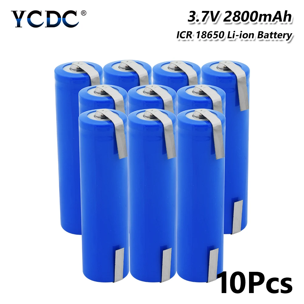 

18650 Lithium Battery 2800mAh 3.7V Li-ion Battery 30A Discharge for Tools e-cigarette batteries+DIY Nickel sheets