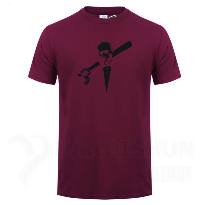 Funny Men's Tee Shirt Russian President Vladimir Putin Print T-shirt Top Quality Cotton Short sleeves Tops Fashion Men Tees - Цвет: Red wine 2