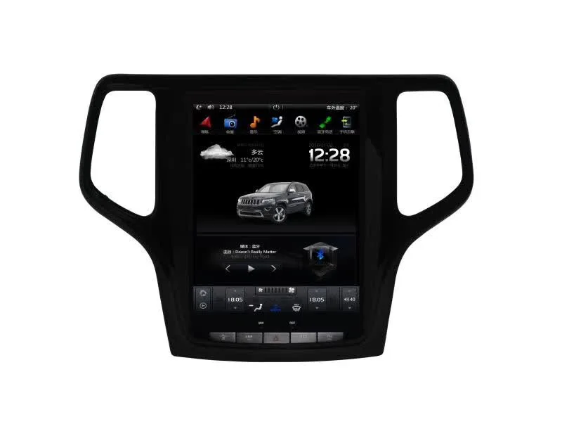 Best 10.4 inch Vertical Screen Tesla Style Android 7.1 Car DVD GPS Player for Jeep Grand Cherokee 2012 2013 2014 2015 2016 2017 2018 4