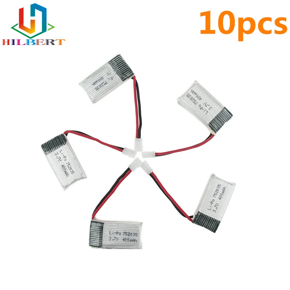 10 шт./лот 3 7 в 400 мАч lipo батарея 30C для Eachine H99W JRC H31 H98 RC Квадрокоптер Дрон запасные