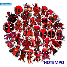 35pcs Super Hero Marvel Deadpool Stickers for Mobile Phone Laptop Luggage Suitcase Guitar Skateboard Bicycle Decal Stickers 35pcs Super Hero Marvel Deadpool Stickers for Mobile Phone Laptop Luggage Suitcase Guitar Skateboard Bicycle Decal Stickers
