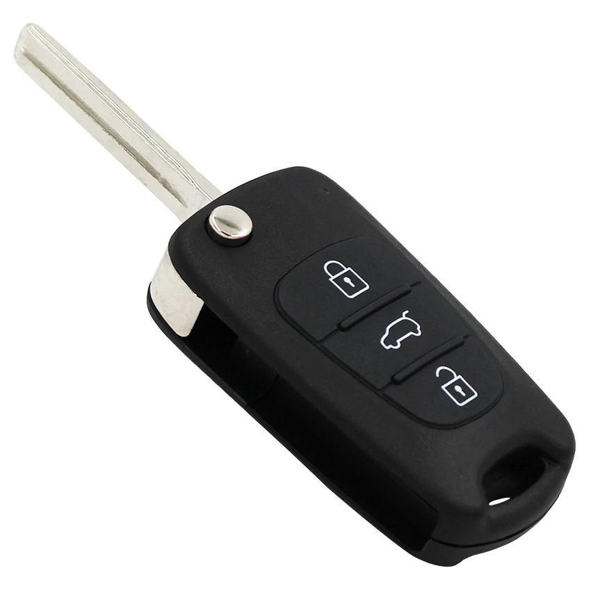 3 кнопки Замена Складная откидная оболочка ключа дистанционного управления чехол умный корпус для ключей от автомобиля для Kia Sorento Sportage Cerato Rio Uncut Blade