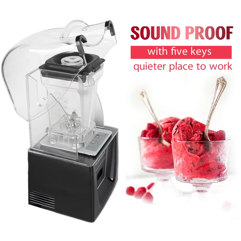 ITOP 1.5L Commercial Smoothie Blender Electric Juicer Mixer White/Black Anti-knock Cover Professional Blender Ice Crusher