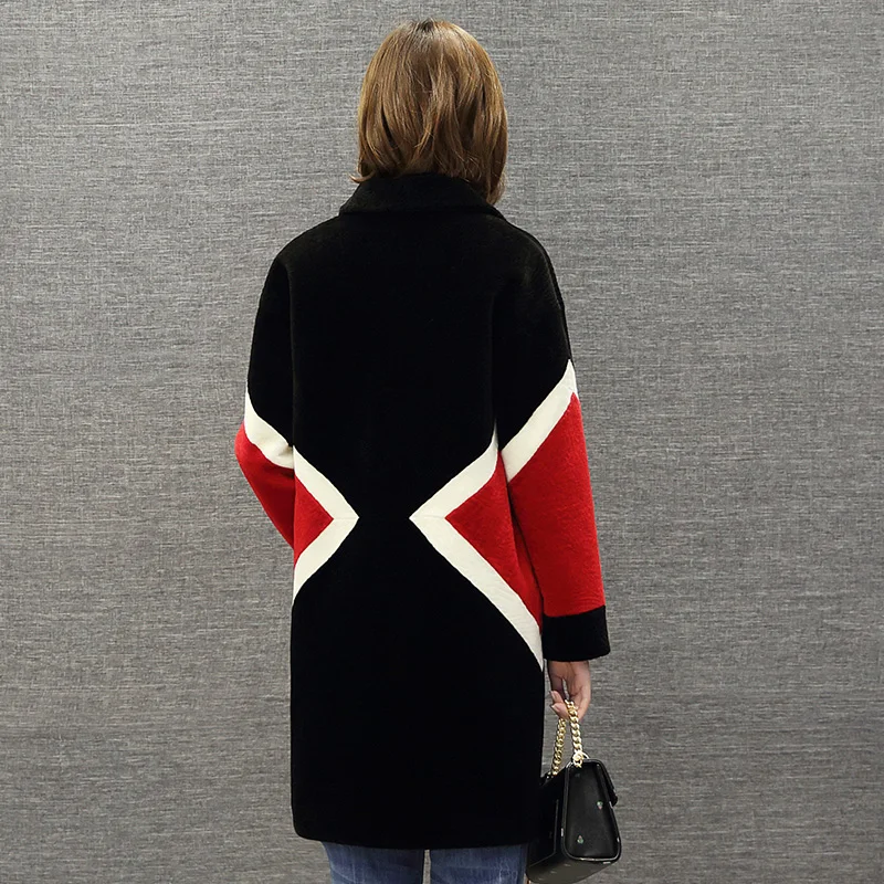 5XL Mouton 100% Wool Coats Tonfur Women's Jacket Real Fur Coat Winter Jackets Women's Clothing Tops Winter not leather plus size