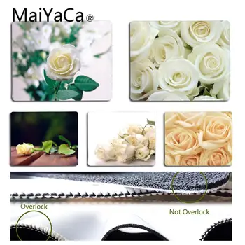 

MaiYaCa White Rose Gamer Speed Mice Retail Small Rubber Mousepad High Speed New Mousepad