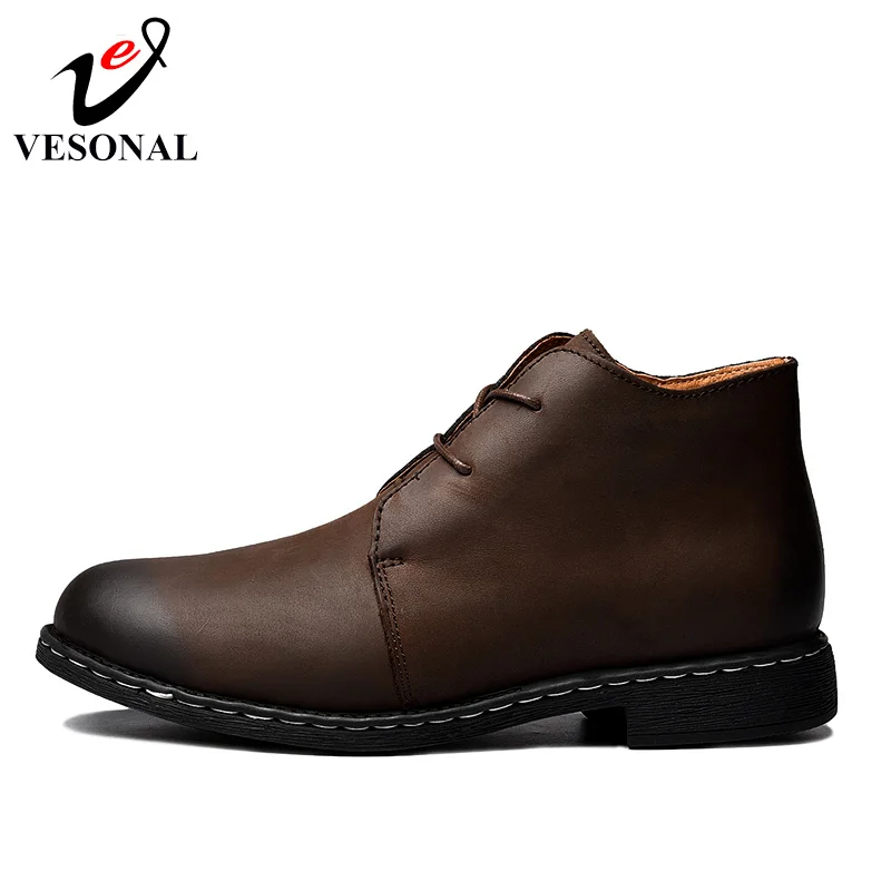 marca Stivali stivali moda 2018 qualità di Business uomo Martin stivali vestito casual Vesonal adulti marroni per neri Work da di Walking scarpe Hxq65w