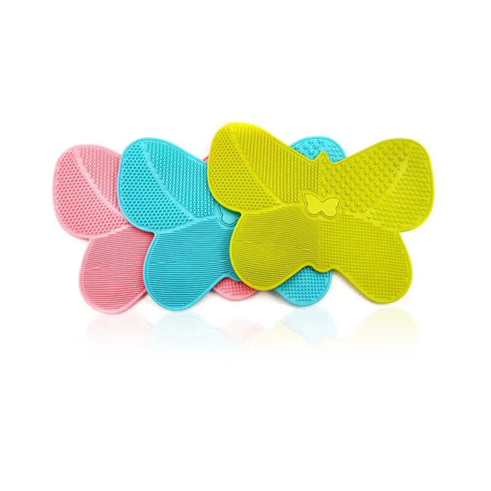 

Butterfly Shape Makeup Brush Cleaner Pad Make Up Washing Brush Gel Cleaning Mat Hand Tool Foundation Makeup Brush Scrubber