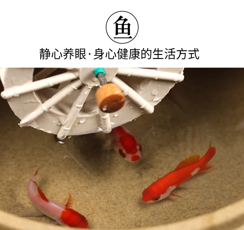 Фонтан Воды Бытовой бамбук фэншуй увлажнитель колеса креативный подарок украшение аквариума
