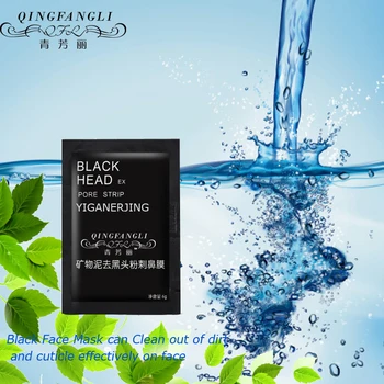 

100pcs qingfangl Face Care Facial Minerals Conk Nose Blackhead Remover Mask Cleanser 6g Deep Cleansing Black Head EX Pore Strip