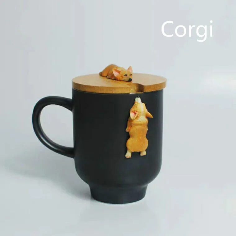 Мультфильм 3D корги Французский бульдог кружки Милая кофейная кружка с изображениями животных чайная вода чашки молоко Лимон Посуда для напитков пара чашки подарок для друзей