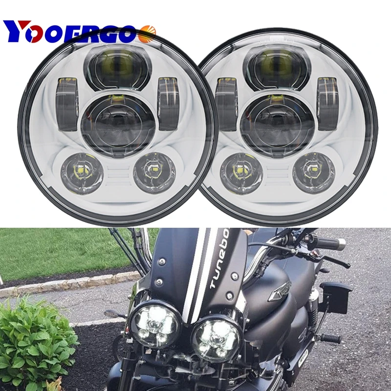 

2 x Motorcycle Accessories 5 3/4 " Harley Daymaker DRL Headlight 5.75 Inch Rocket III LED Headlamp 5 3/4" For Triumph Rocket 3