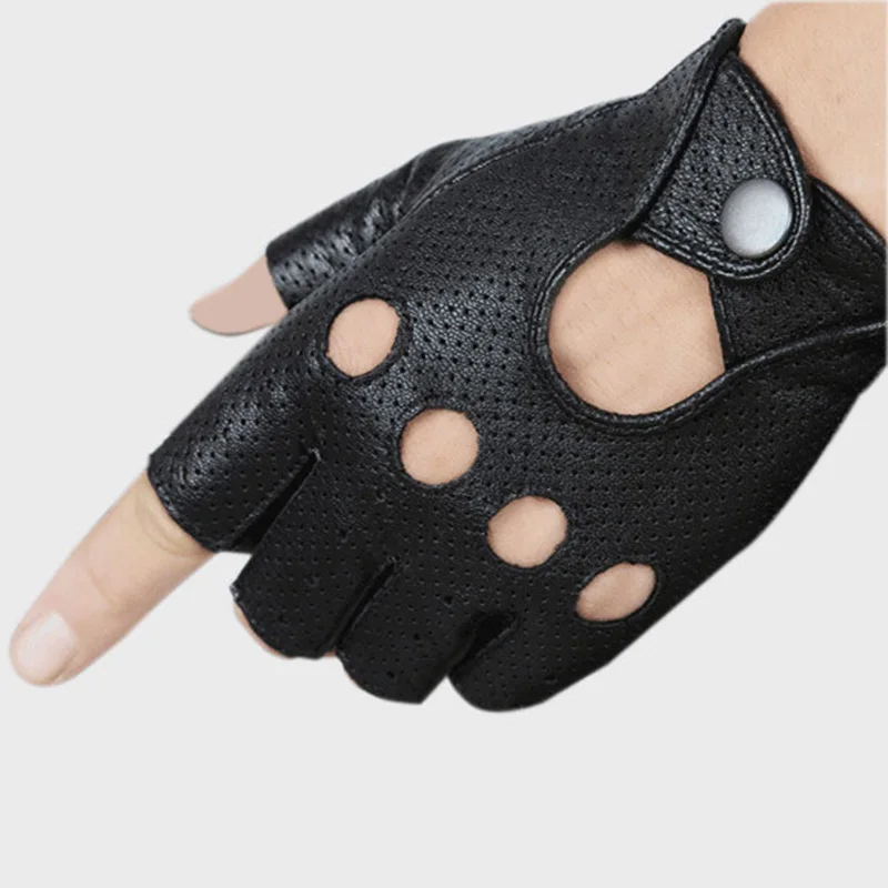 Летние тонкие перчатки из натуральной кожи мужские тренировочные спортивные износостойкие противоскользящие кожаные перчатки для вождения Y-10