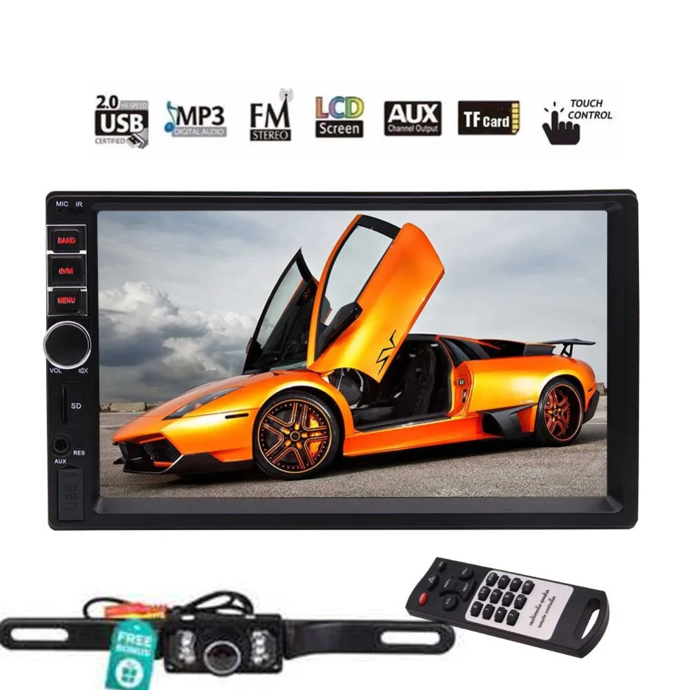 

MP5 Player Double 2 Din Autoradio Bluetooth Car Stereo Audio Multimedia Video System FM Radio Unit with 7 inch Capacitive Touch
