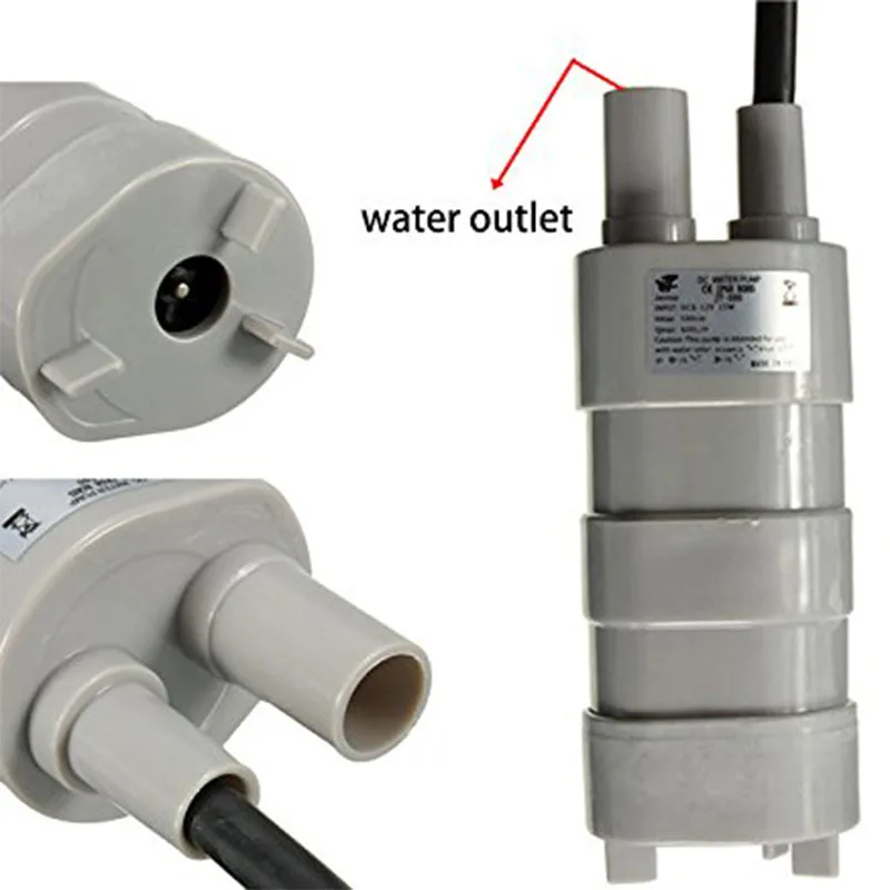 

Mini Pump 12V DC 1.2A Micro Submersible Water Pumps High Lift 14L/M Max Suction 5M HTQ99