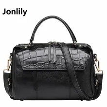 Jonlily Nueva Calle de La Llegada cocodrilo de La Manera Bolsos de Hombro Del Mensajero Del Cuero genuino de Las Mujeres Bolsa de Mensajero Bags-SLI-160