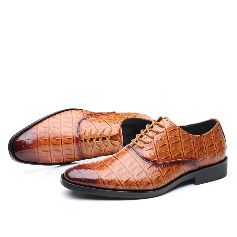 DXKZMCM/Мужские модельные кожаные туфли размера плюс 38-47, повседневные деловые кожаные туфли на шнуровке мужские официальные свадебные туфли на плоской подошве